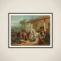 The Submission of Diepo Negoro to Lieutenant-general Hendrik Merkus Baron de Kock, 28 March 1830, Bringing to an End the Java War (1825-1830 framed