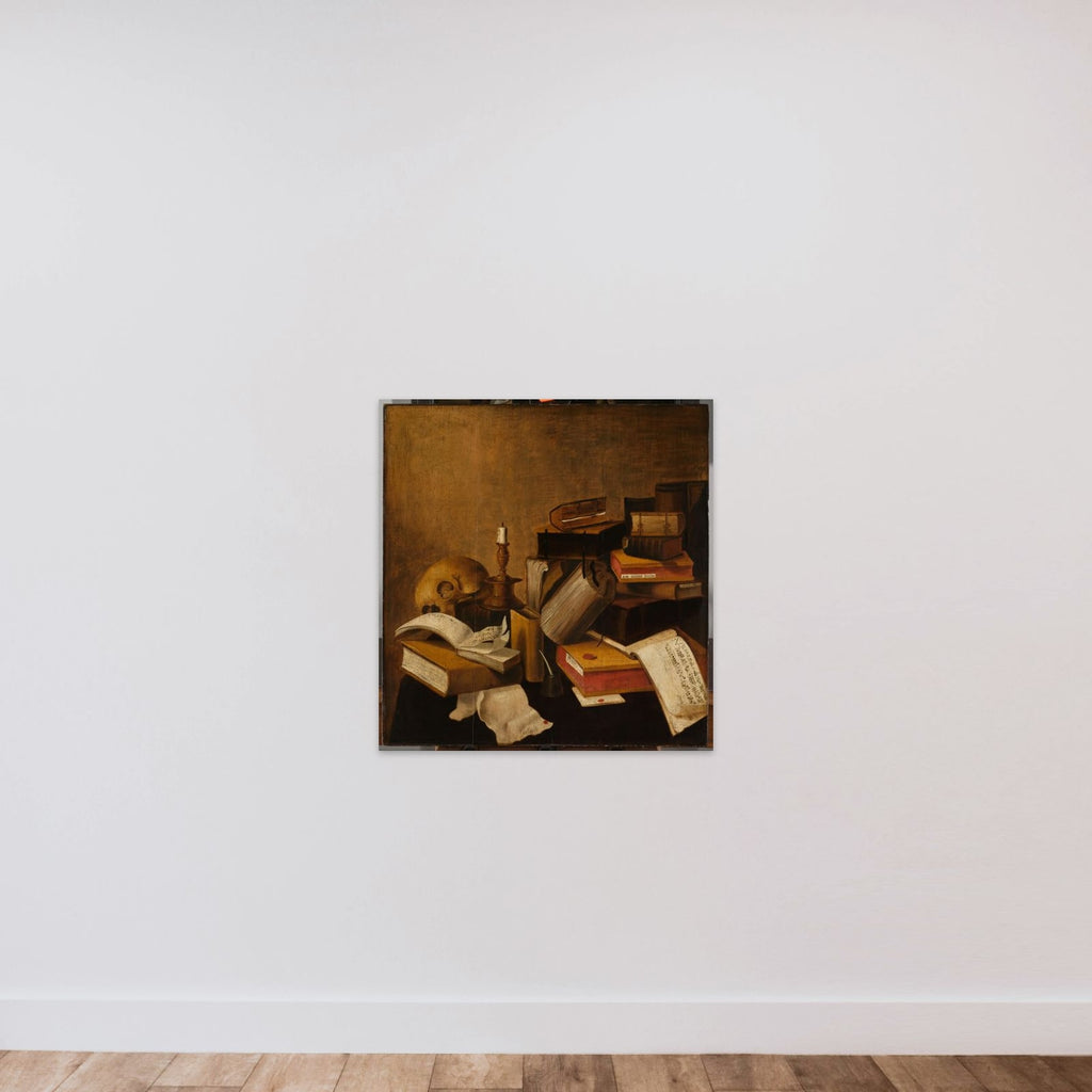 Vanitas Still Life with Books unframed — shown to scale