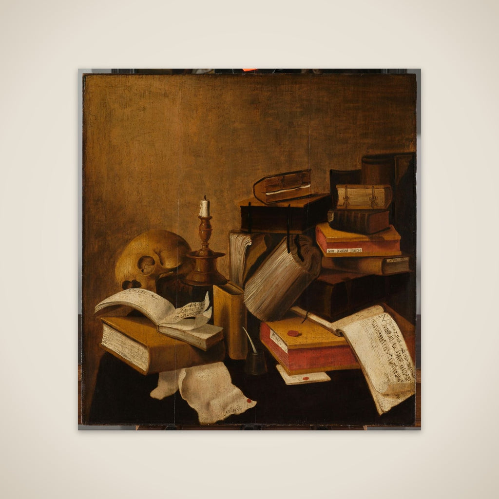 Vanitas Still Life with Books unframed print