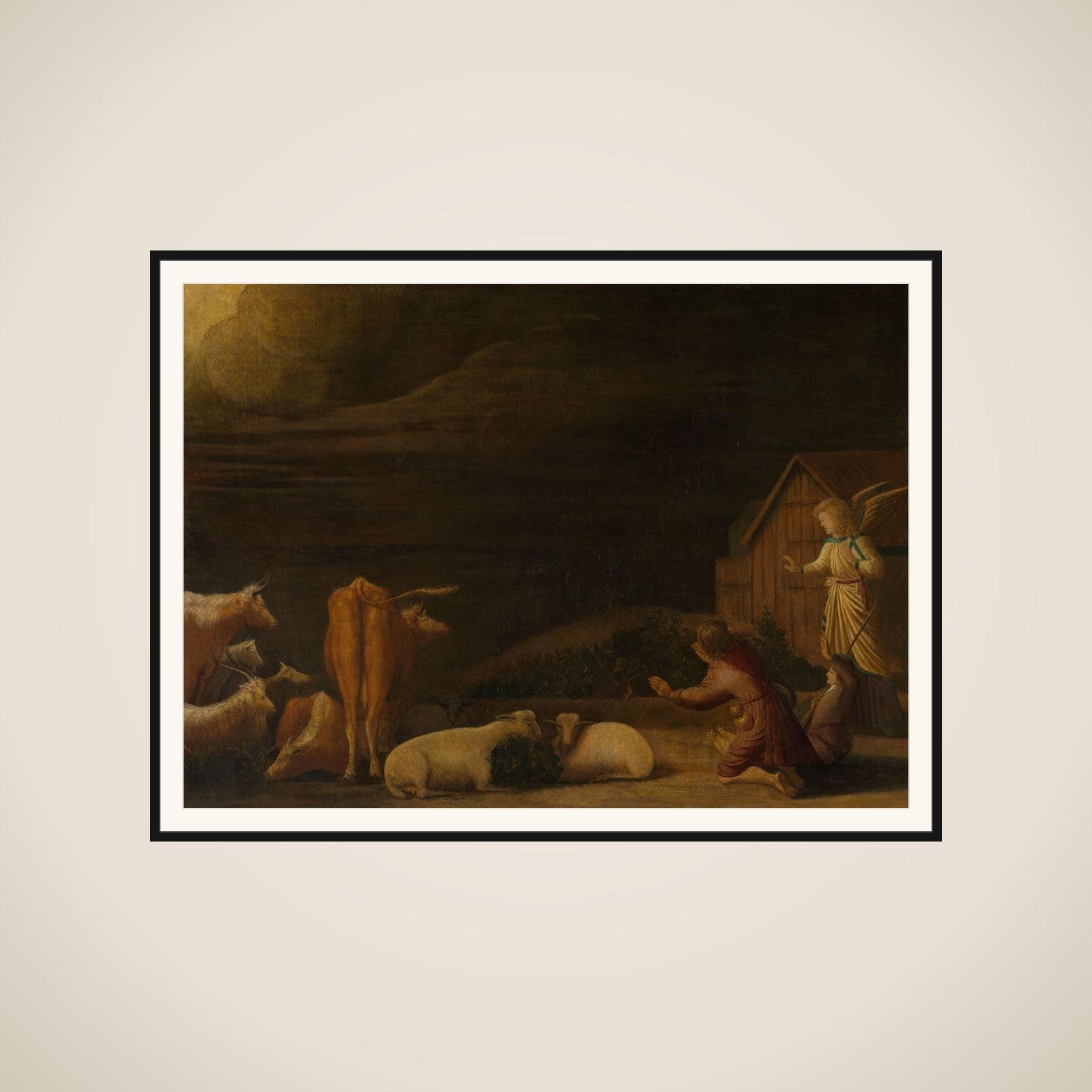 Annunciation to the Shepherds framed