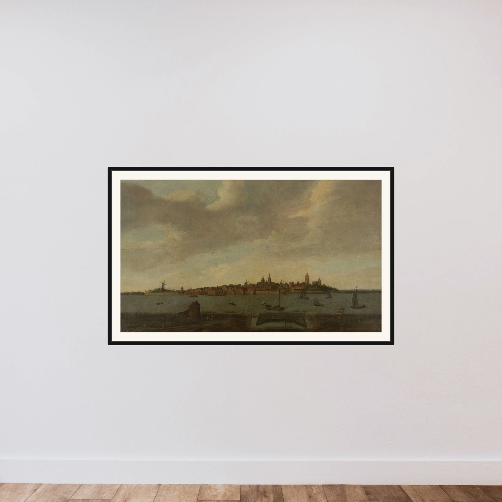 View of Heusden framed — shown to scale