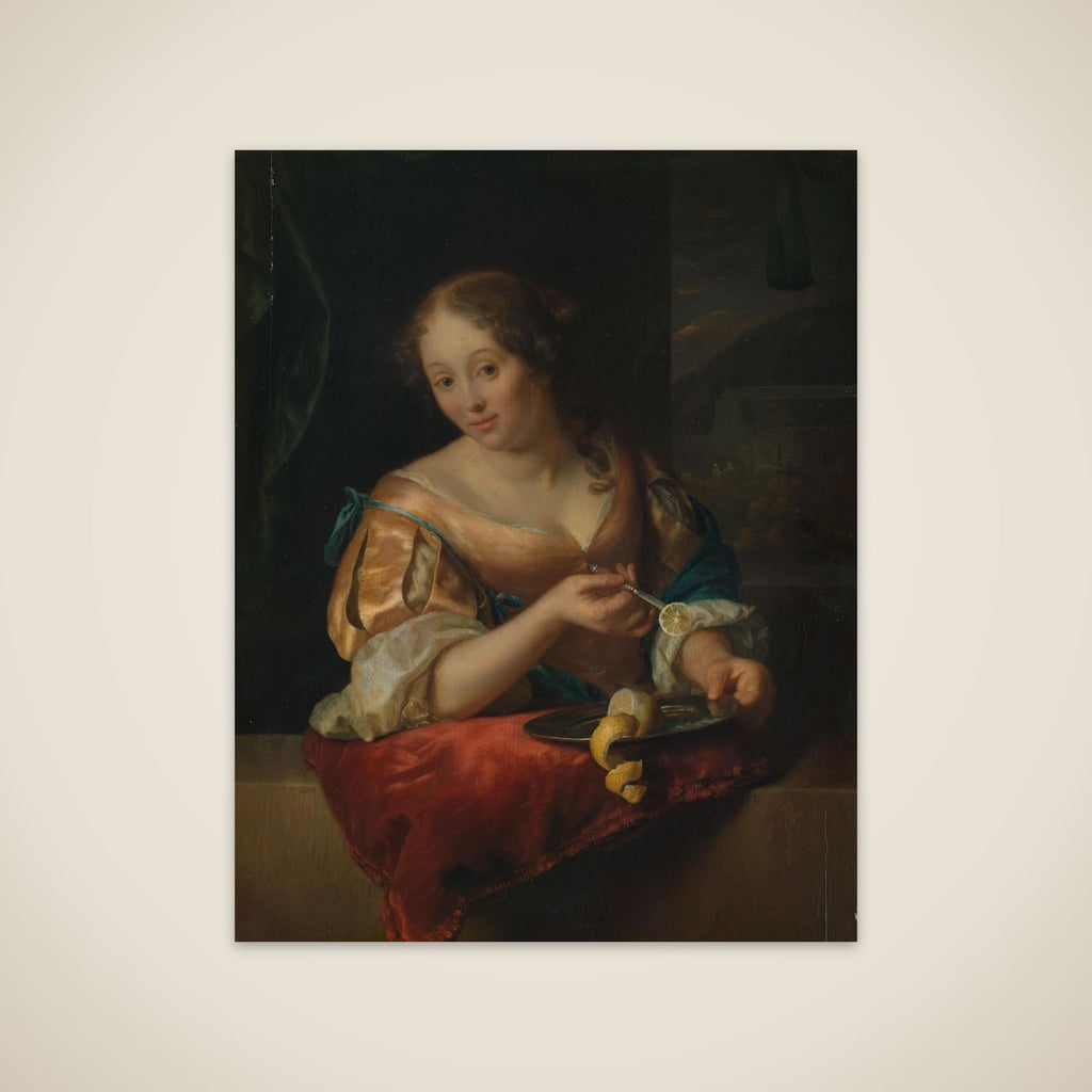 Young Woman with Lemon unframed print