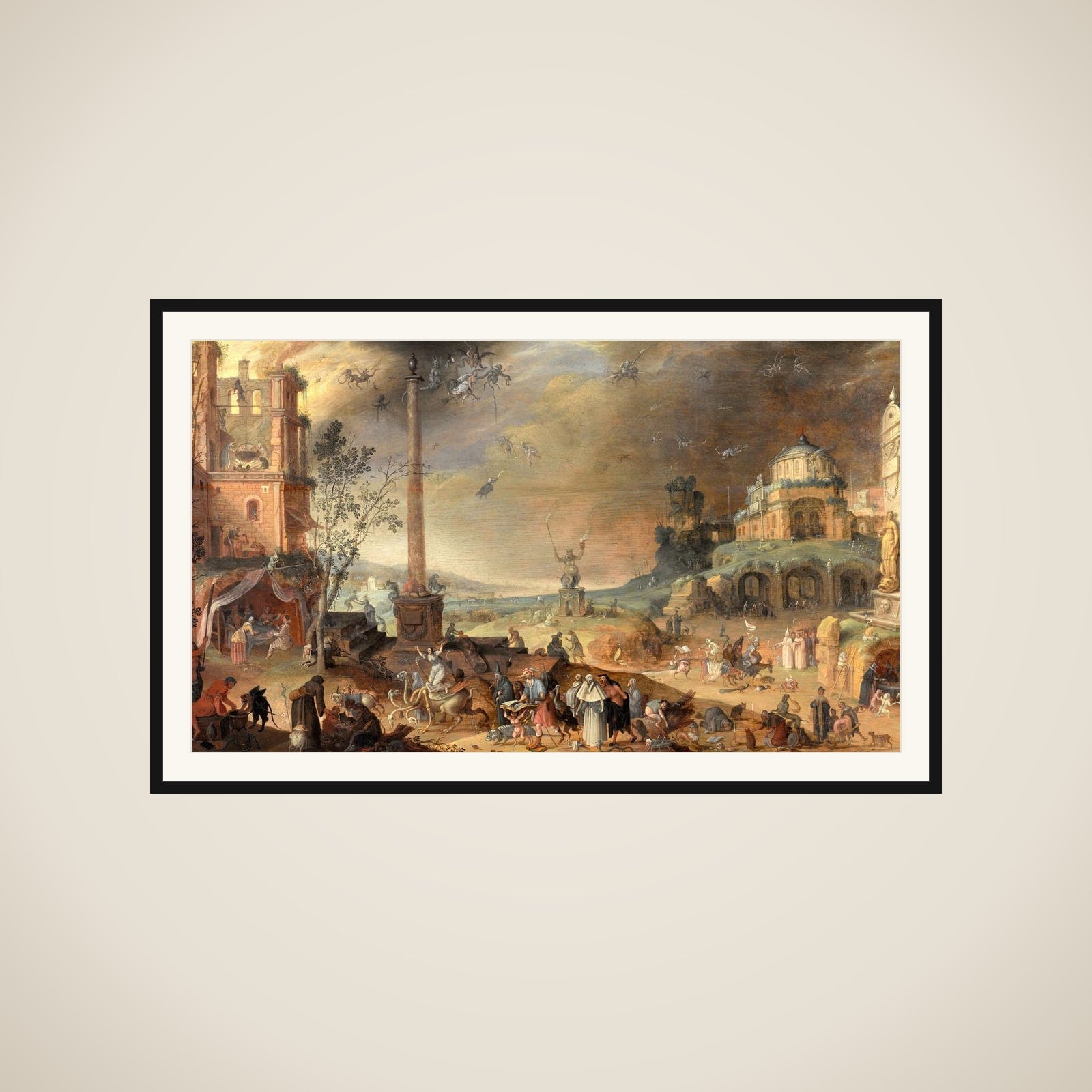 Allegory on the Vices framed