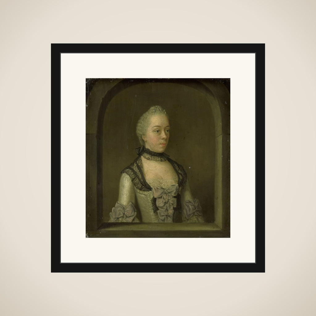 Portrait of Wilhelmina Hillegonda Schuyt, Wife of Joachim Rendorp framed