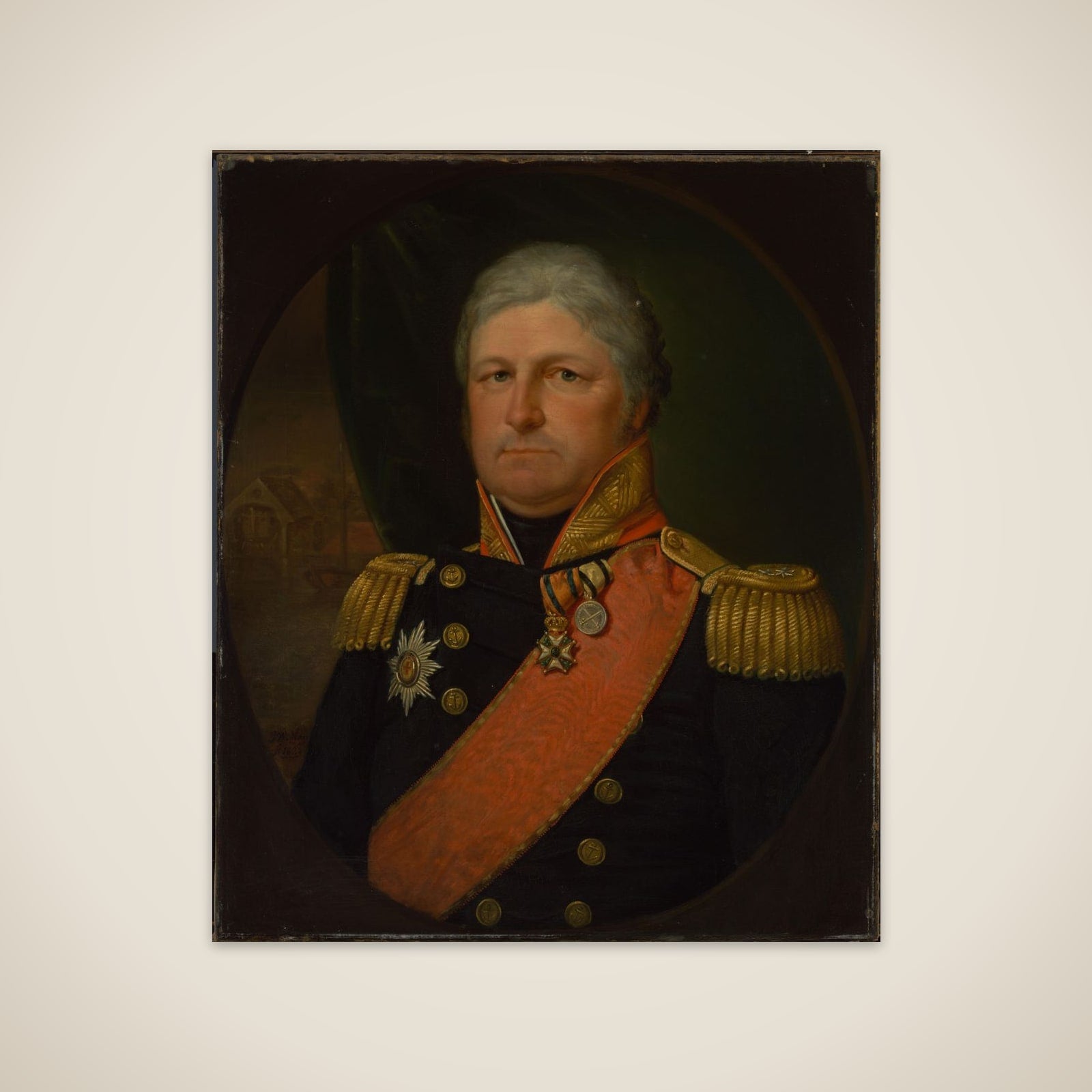 Portrait of Rear-Admiral Job Seaburne May unframed print