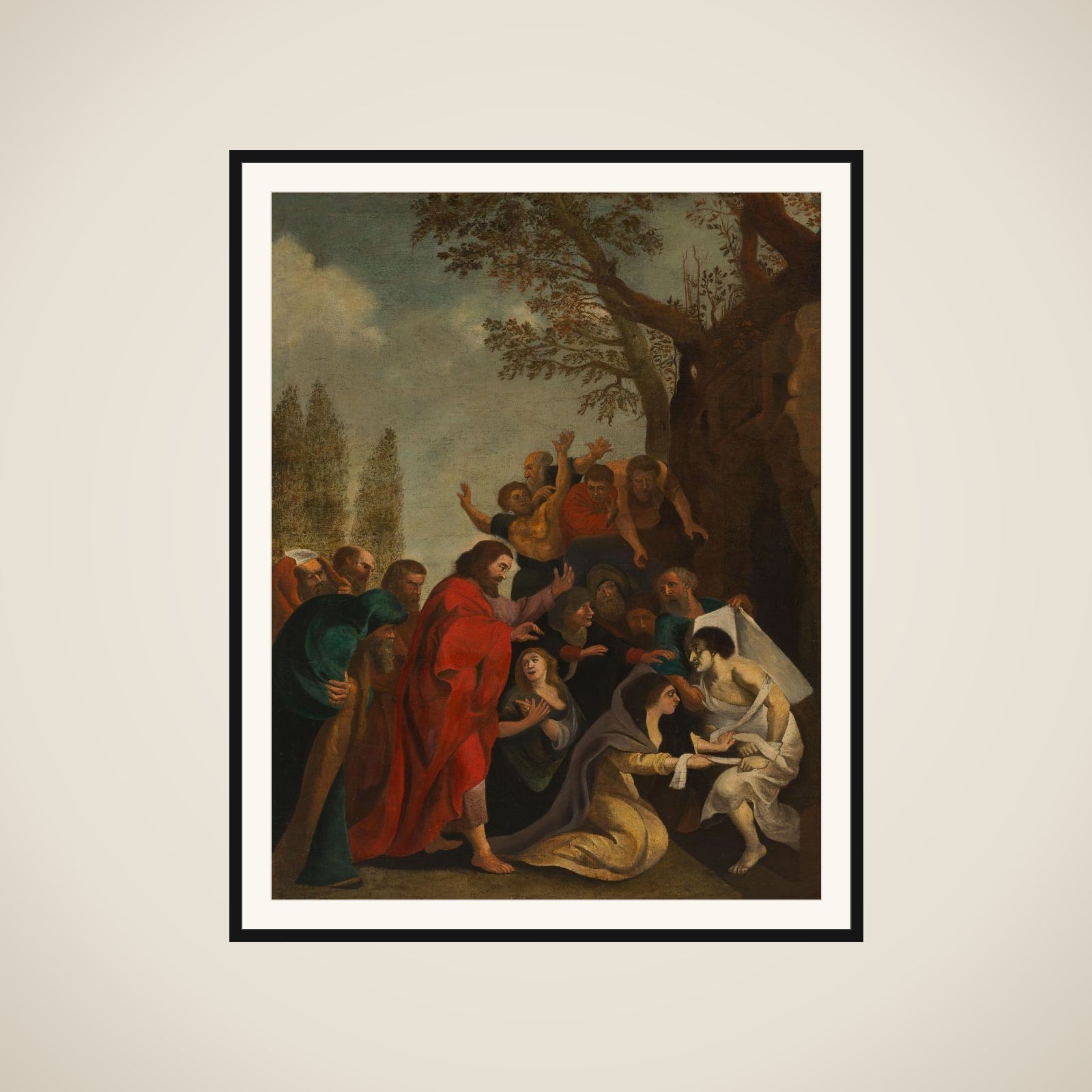 The Raising of Lazarus framed