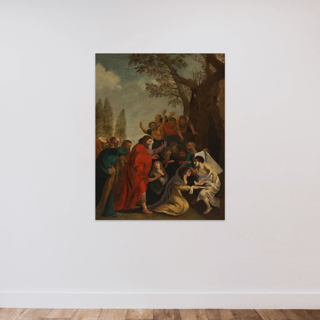 The Raising of Lazarus unframed — shown to scale