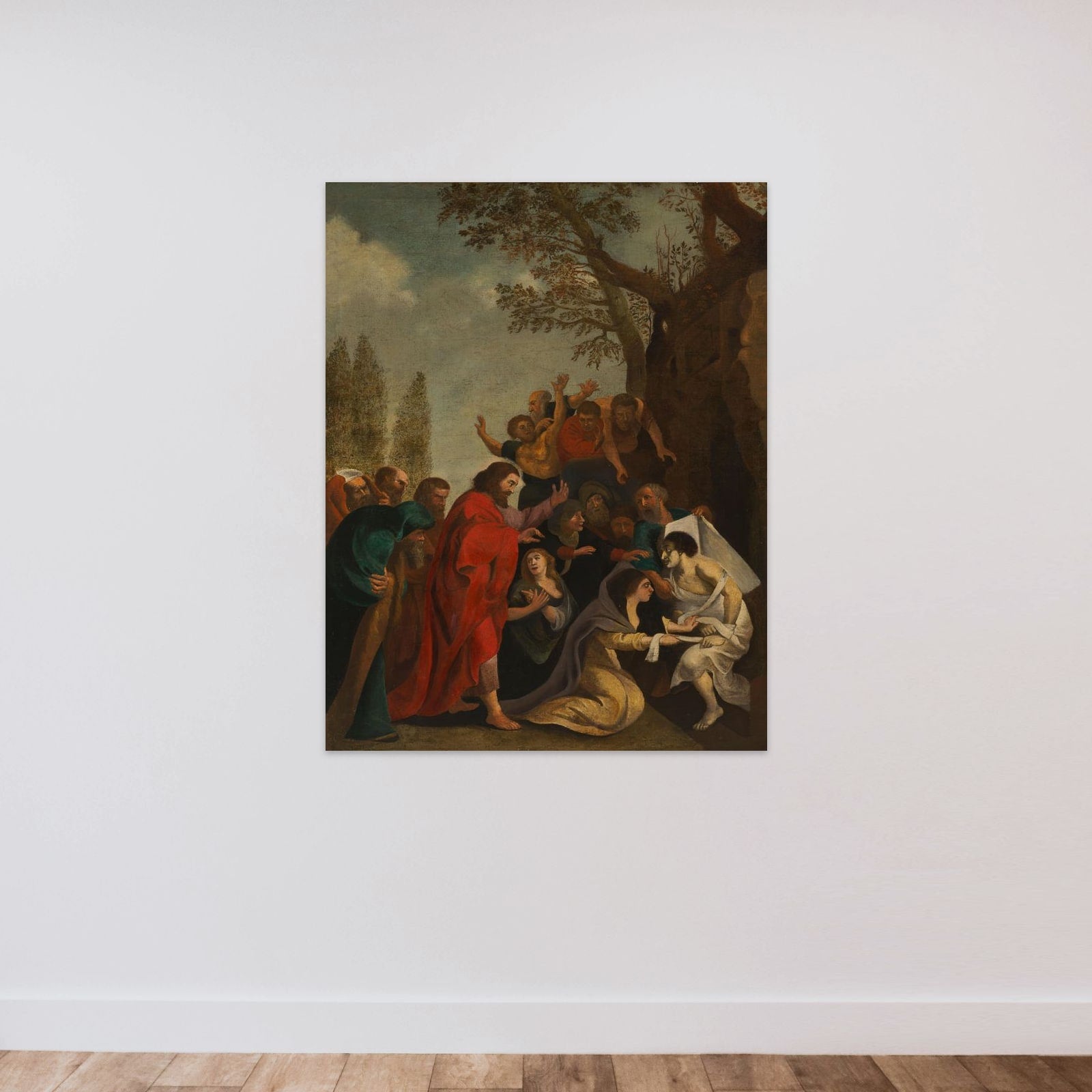 The Raising of Lazarus unframed — shown to scale