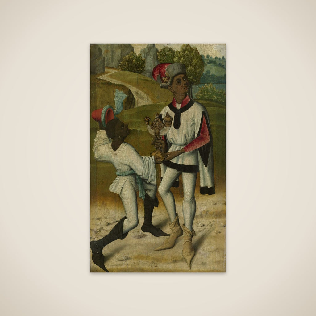 King Balthasar, one of the Three Magi, and a Servant, fragment from An Adoration of the Magi unframed print
