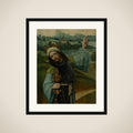 King Melchior, one of the Three Magi, Pointing at the Star, fragment from An Adoration of the Magi framed