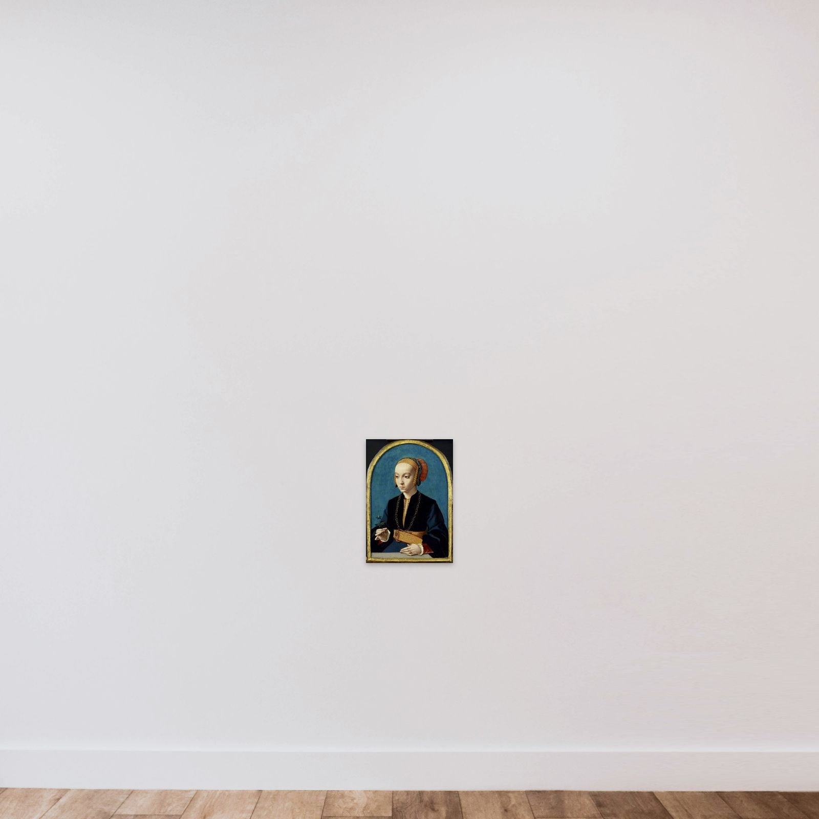 Portrait of Elisabeth Bellinghausen (c.1520- after 1570) unframed — shown to scale