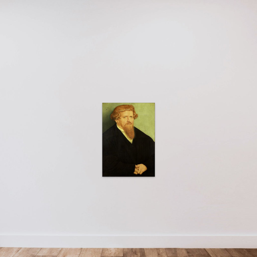 Portrait of a Man unframed — shown to scale