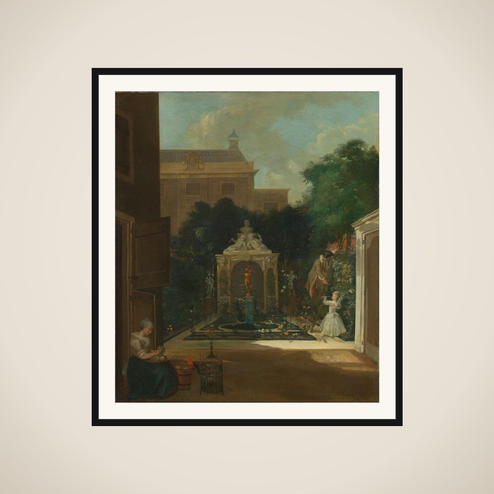 An Amsterdam Canal House Garden framed