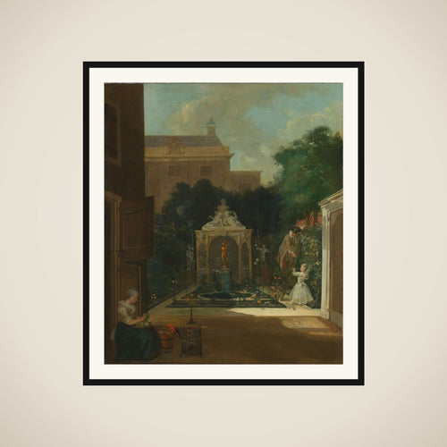 An Amsterdam Canal House Garden framed