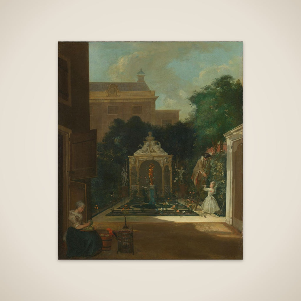An Amsterdam Canal House Garden unframed print