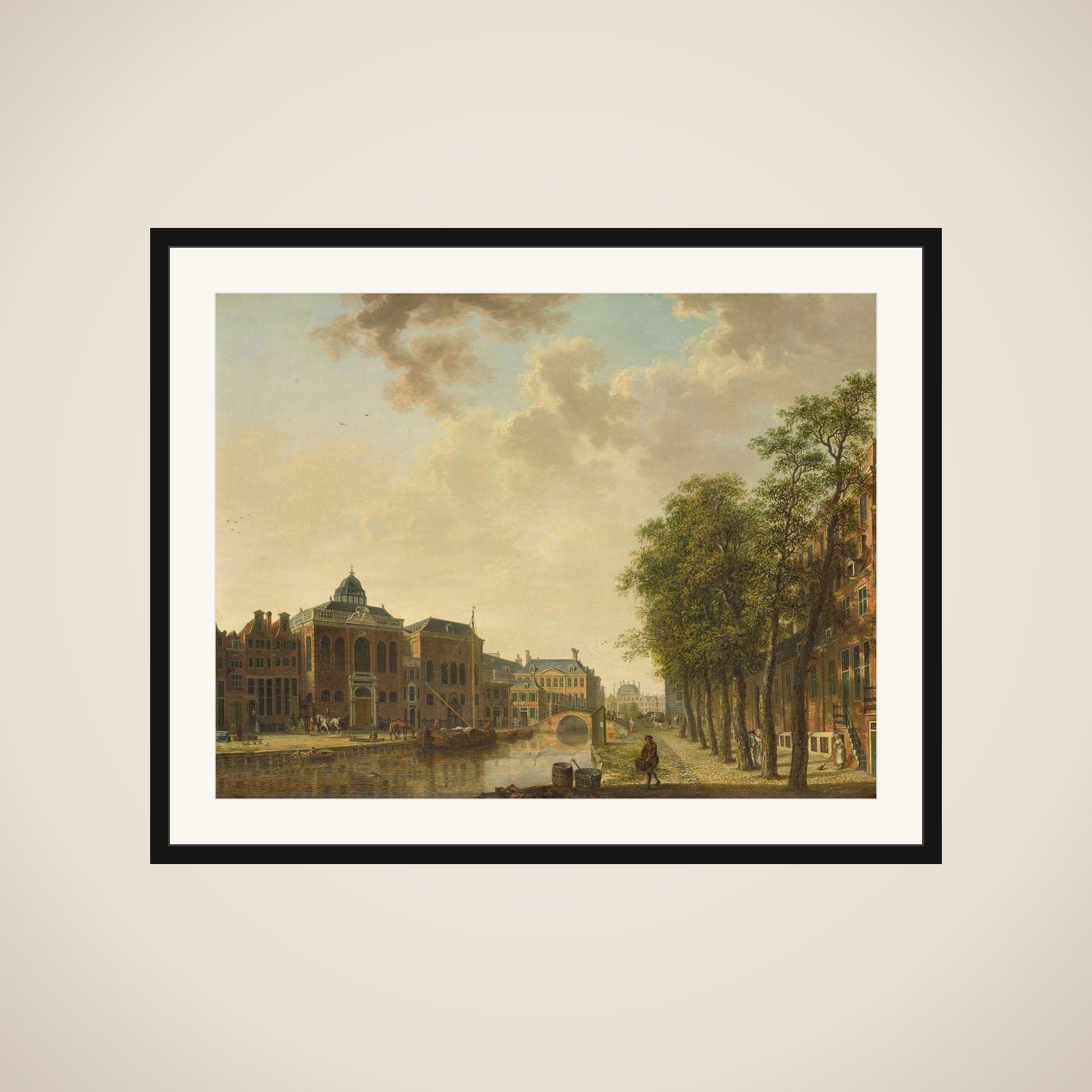 View of the Houtmarkt, Amsterdam framed