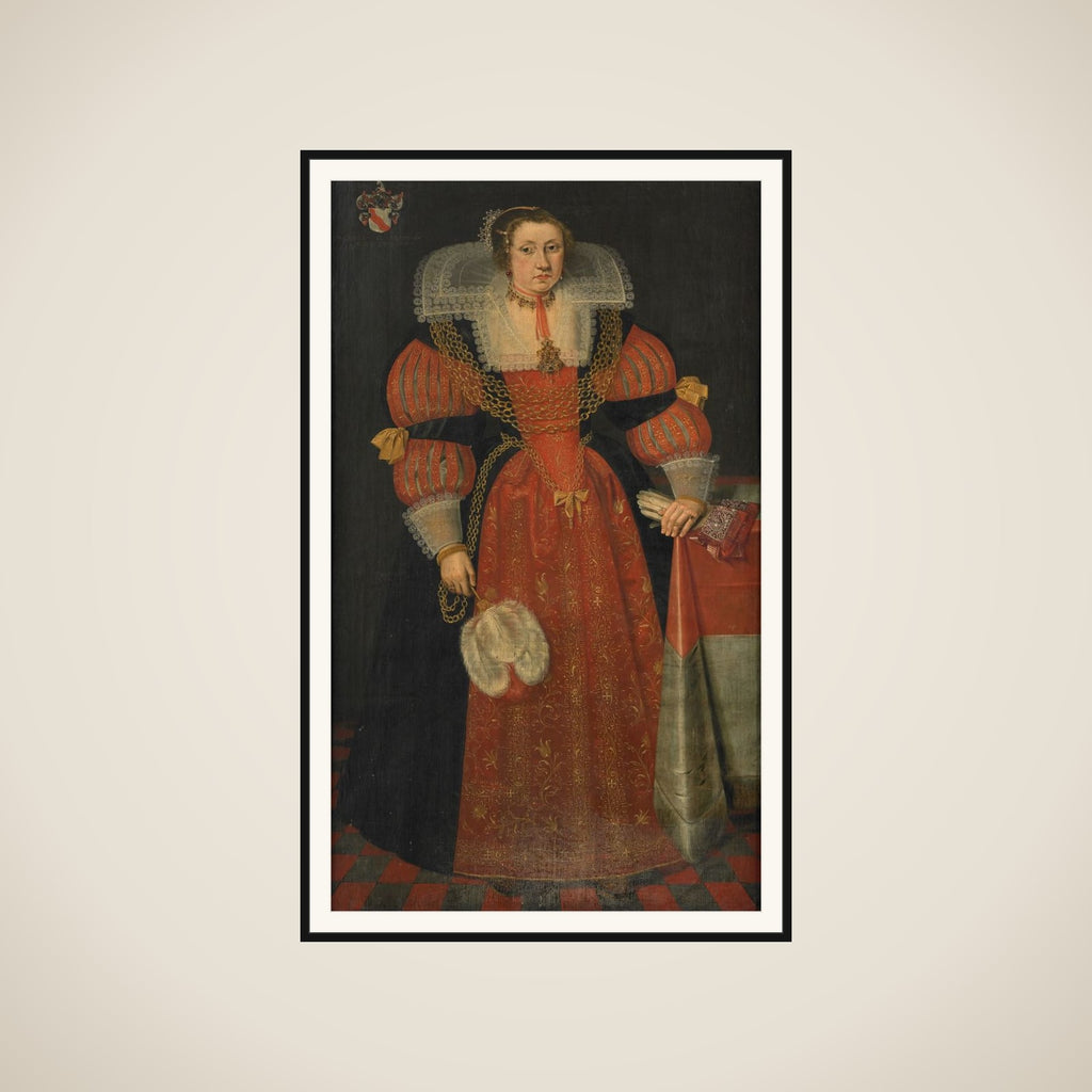 Portrait of Sophia de Vervou (c. 1613-71) framed