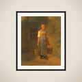 Girl carrying Water framed