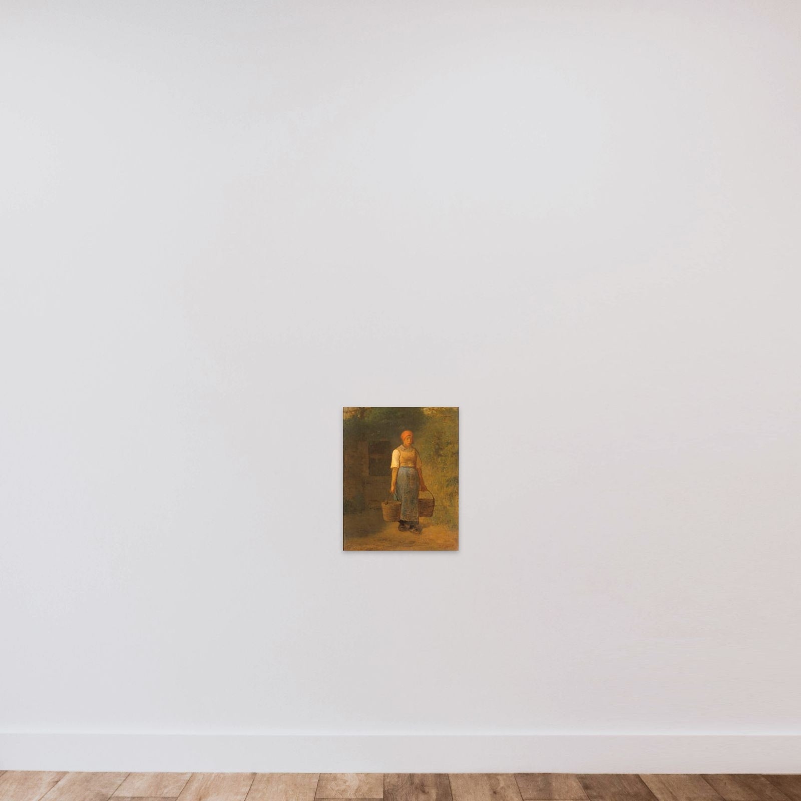Girl carrying Water unframed — shown to scale