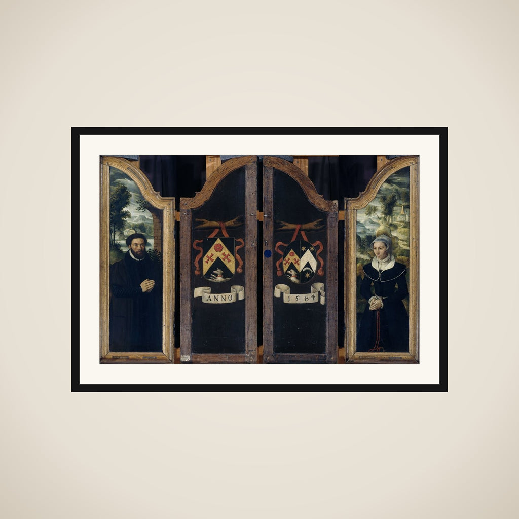 Two Wings of a Triptych with the Portraits of Julien de Brouckere and his Wife Elisabeth Canneel framed