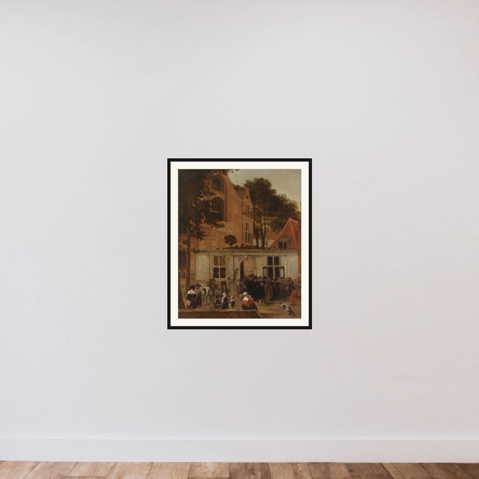 The Conferring of a Degree at the University of Leiden about 1650 framed — shown to scale