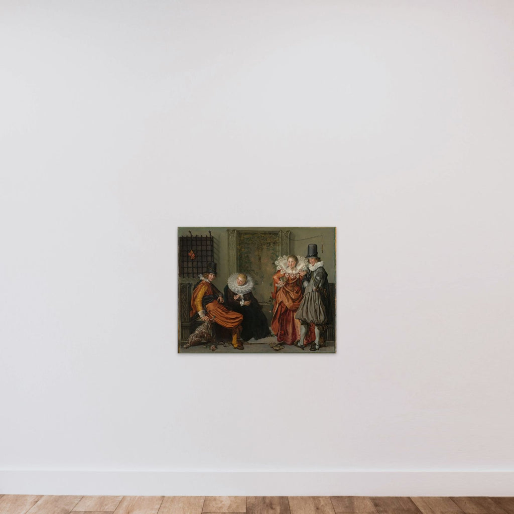 Elegant Couples on a Terrace unframed — shown to scale