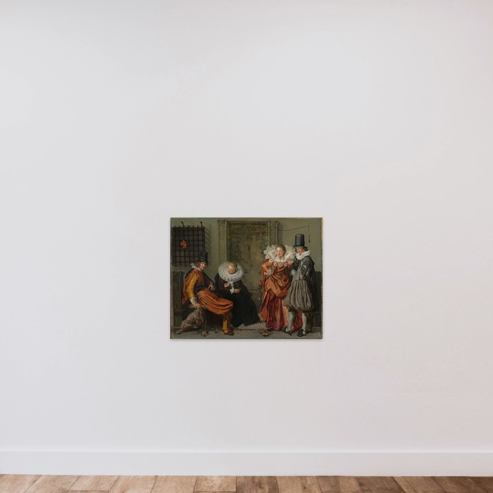 Elegant Couples on a Terrace unframed — shown to scale