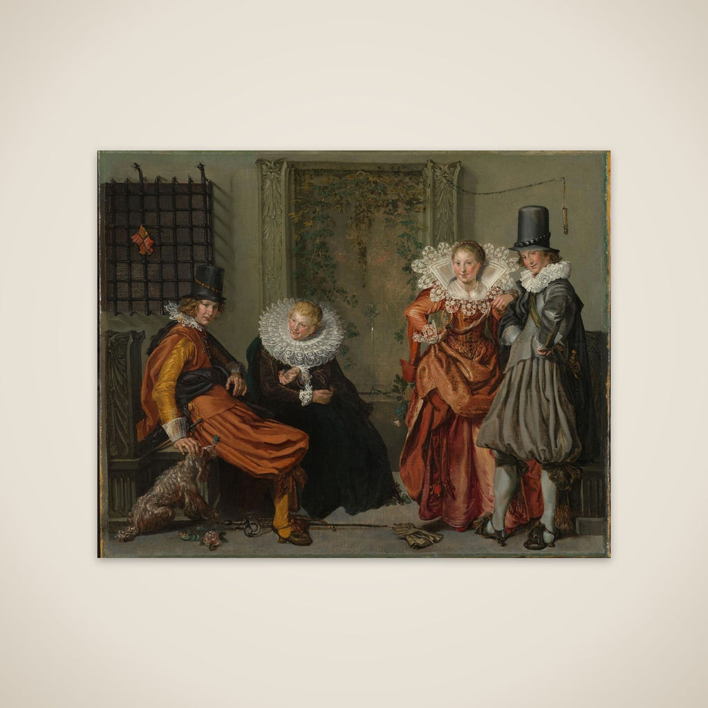 Elegant Couples on a Terrace unframed print