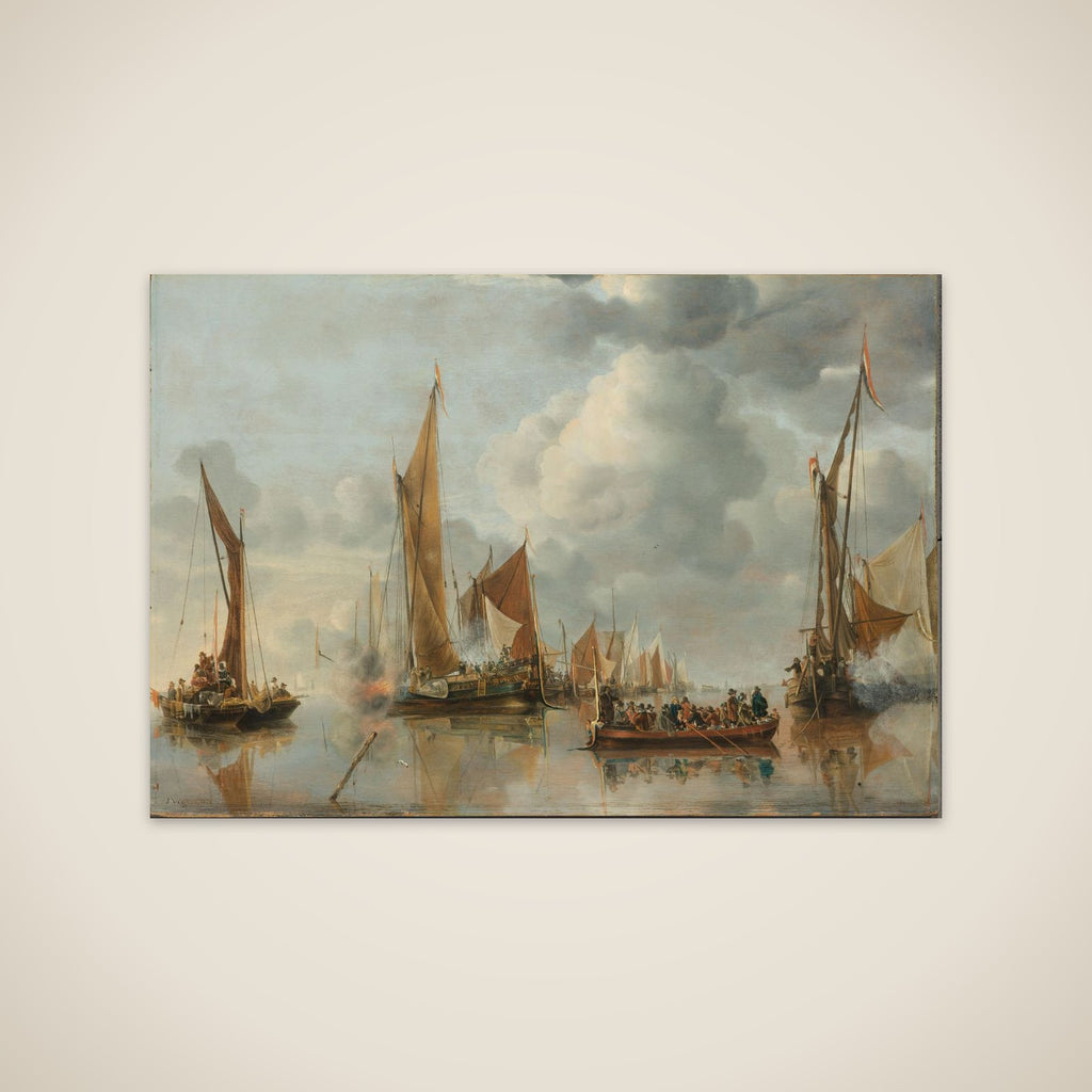 The Home Fleet Saluting the State Barge unframed print