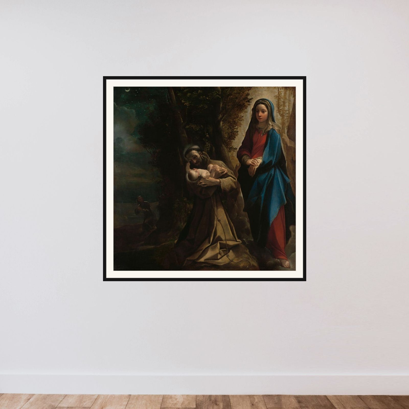 The Vision of Saint Francis of Assisi framed — shown to scale