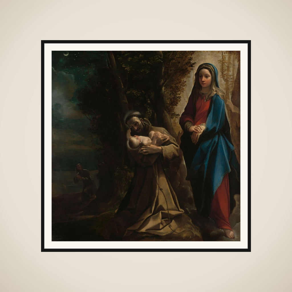 The Vision of Saint Francis of Assisi framed