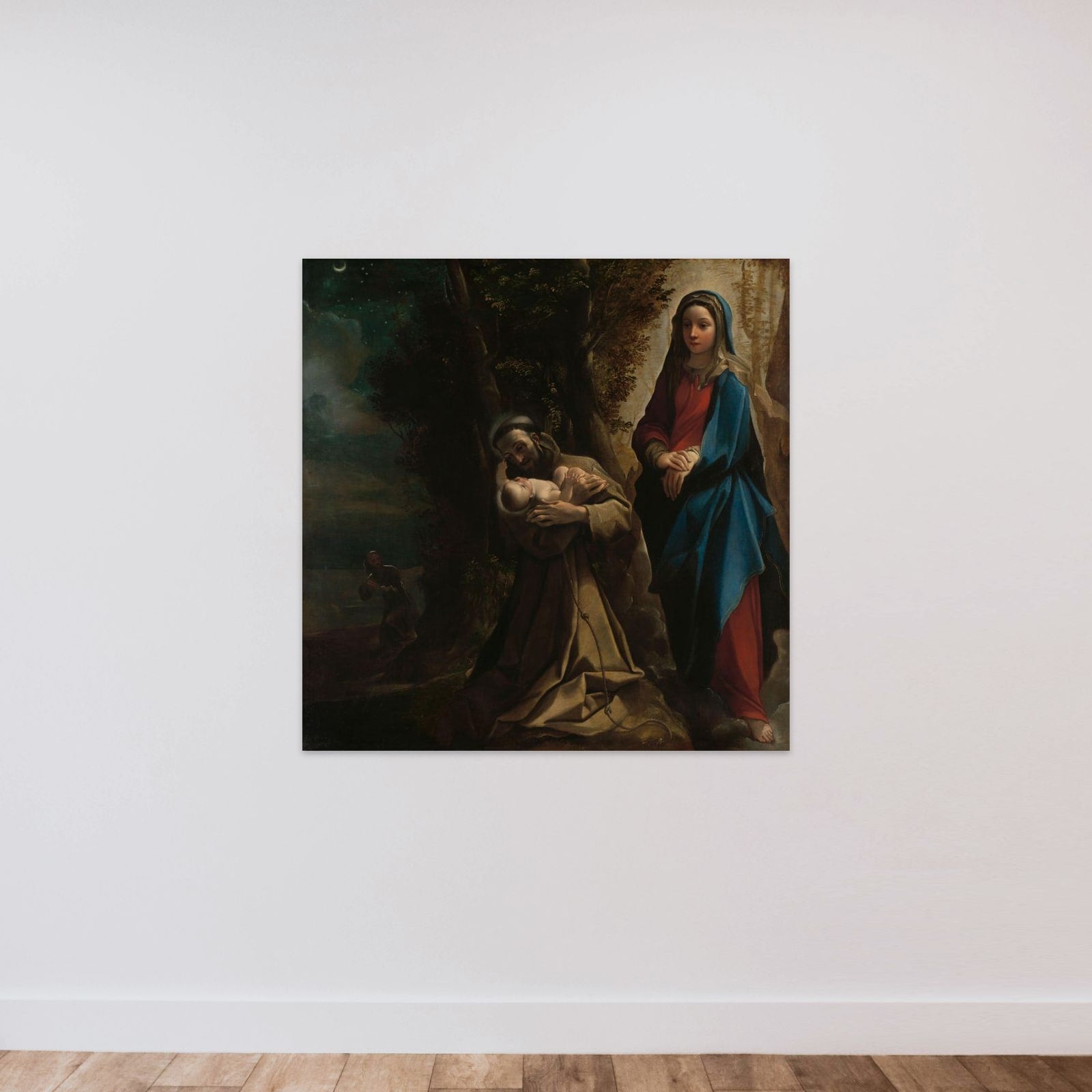 The Vision of Saint Francis of Assisi unframed — shown to scale