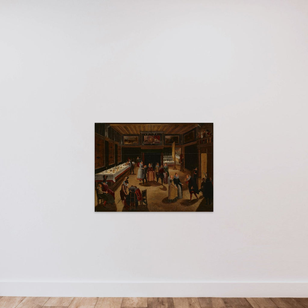 Evening Party unframed — shown to scale