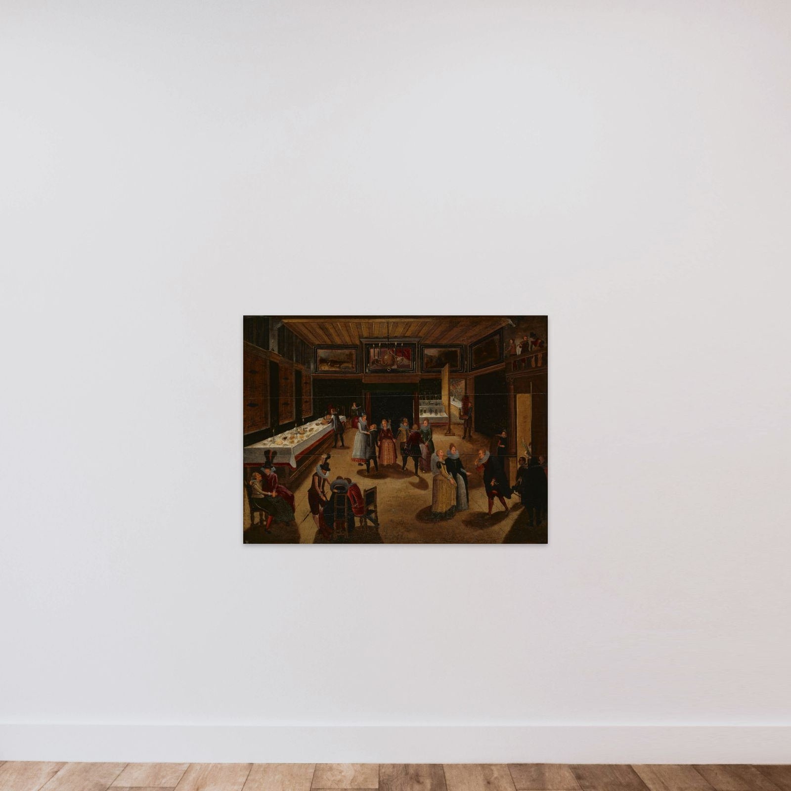 Evening Party unframed — shown to scale