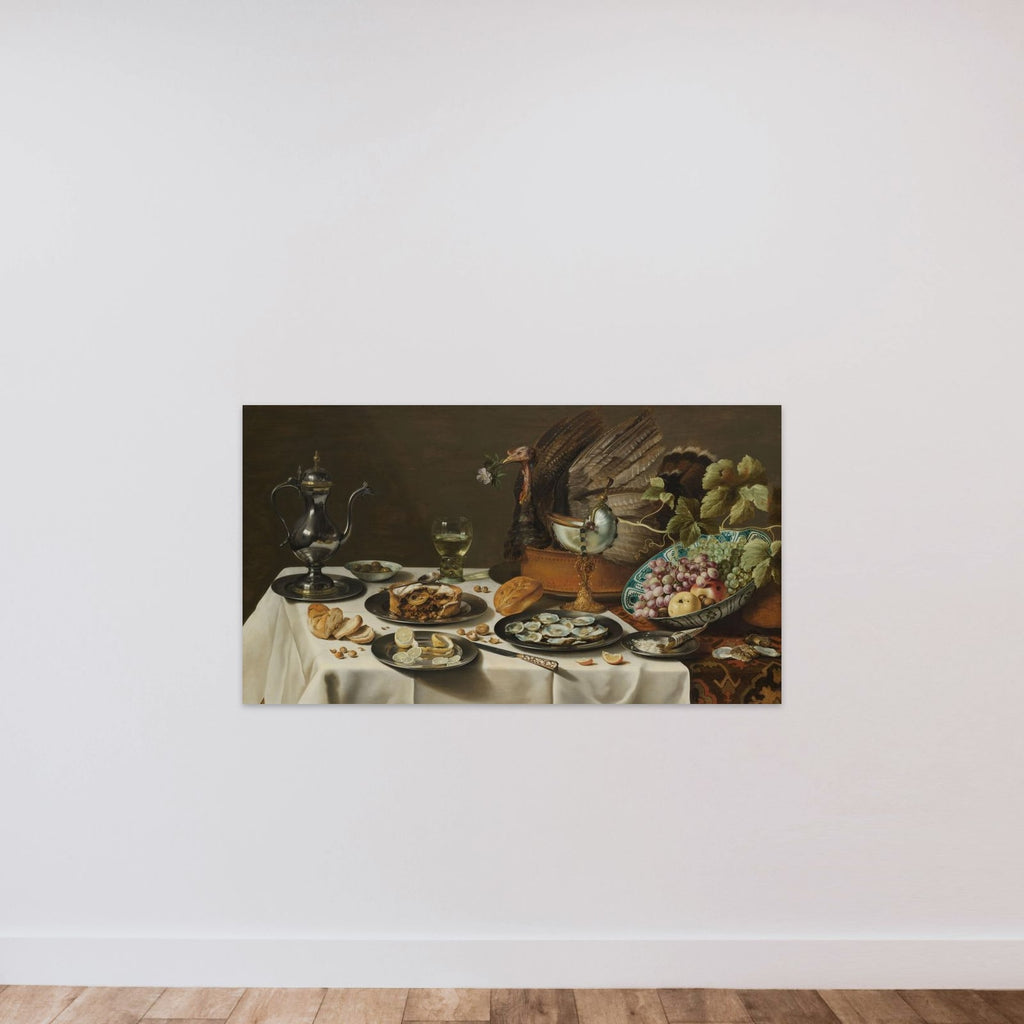 Still Life with a Turkey Pie unframed — shown to scale