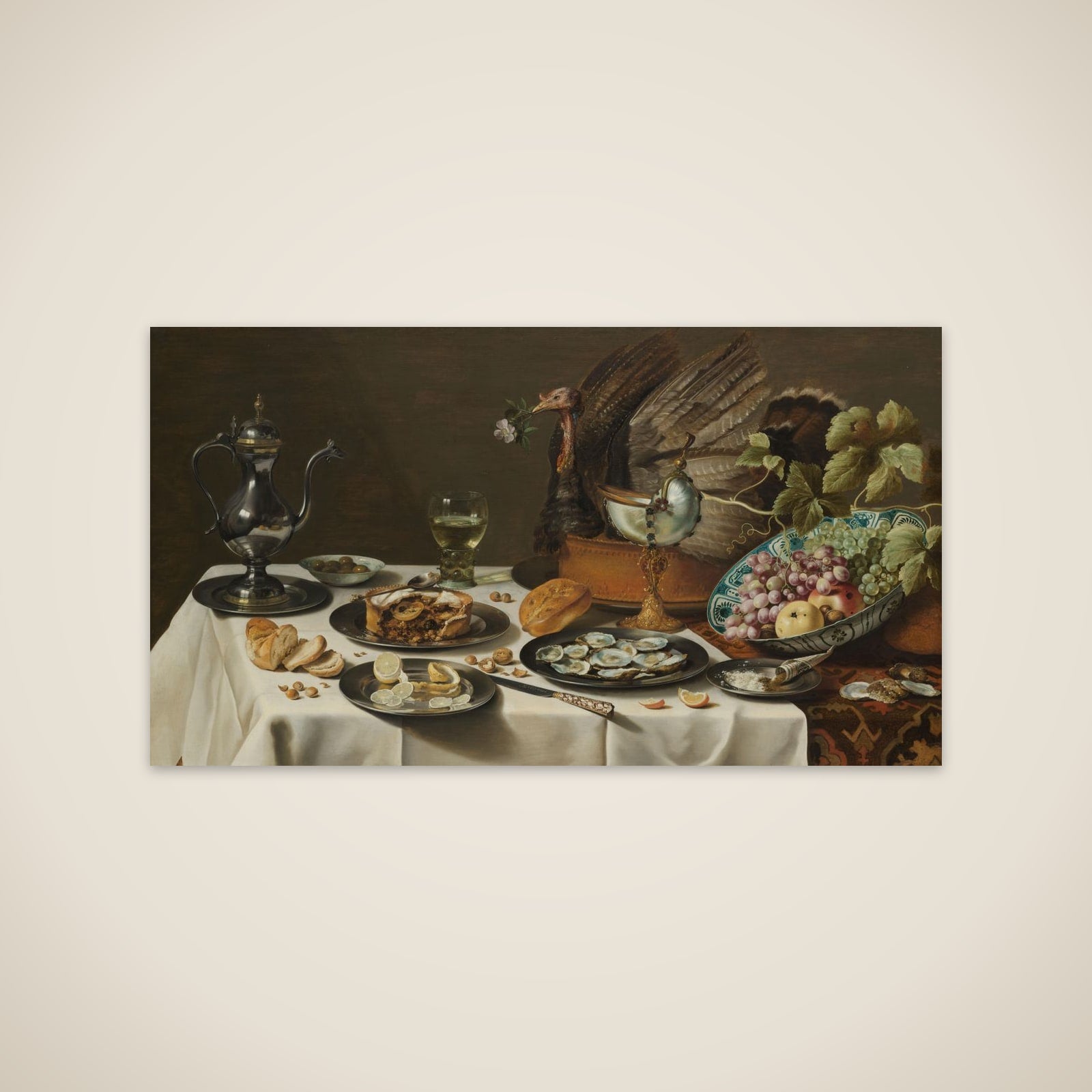 Still Life with a Turkey Pie unframed print