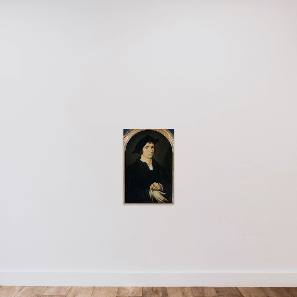 Portrait of Joris Vezeleer unframed — shown to scale