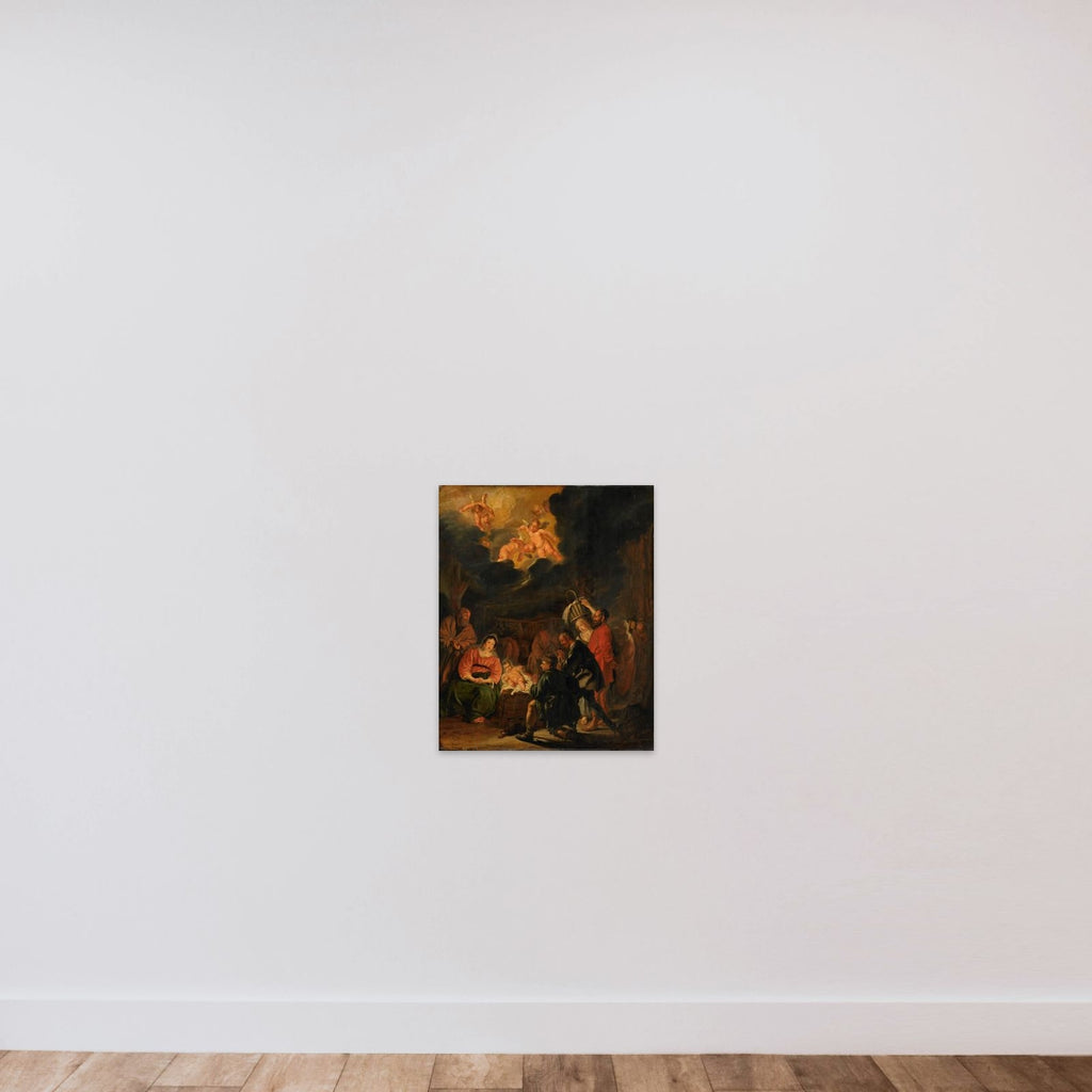 The Adoration of the Shepherds unframed — shown to scale