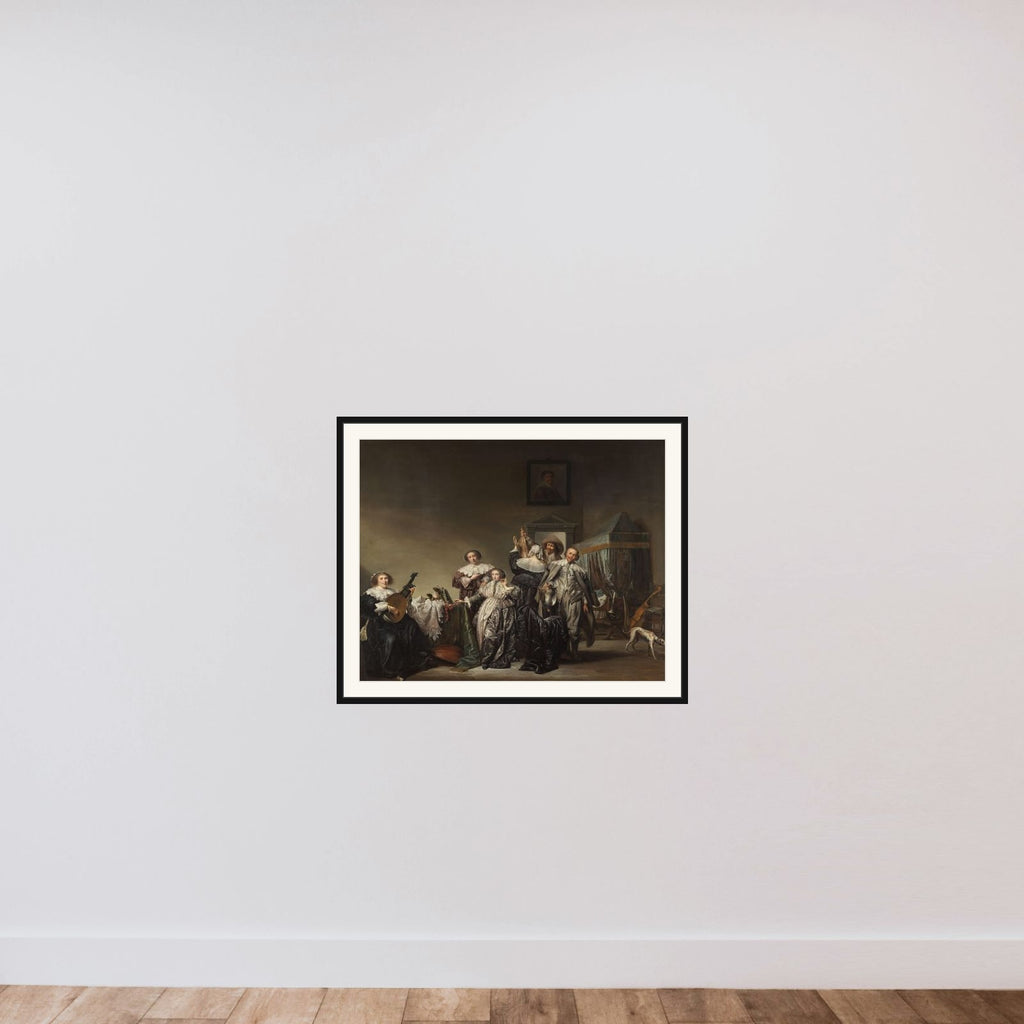 Cavaliers and Ladies framed — shown to scale