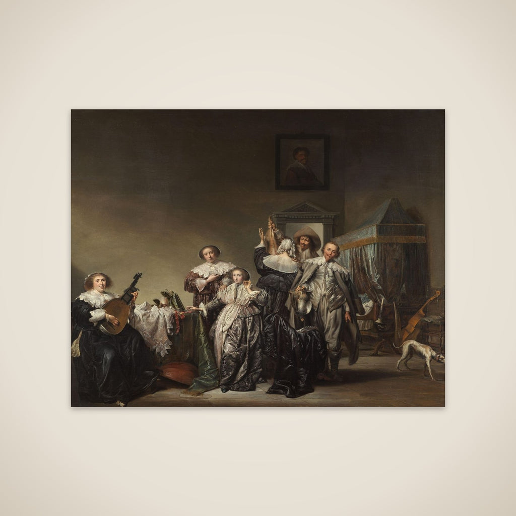 Cavaliers and Ladies unframed print