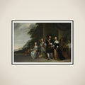 Pieter Cnoll. Senior Merchant of Batavia, his Wife Cornelia van Nijenroode and their Daughters Catharina (b. 1653) en Hester (b. 1659) framed