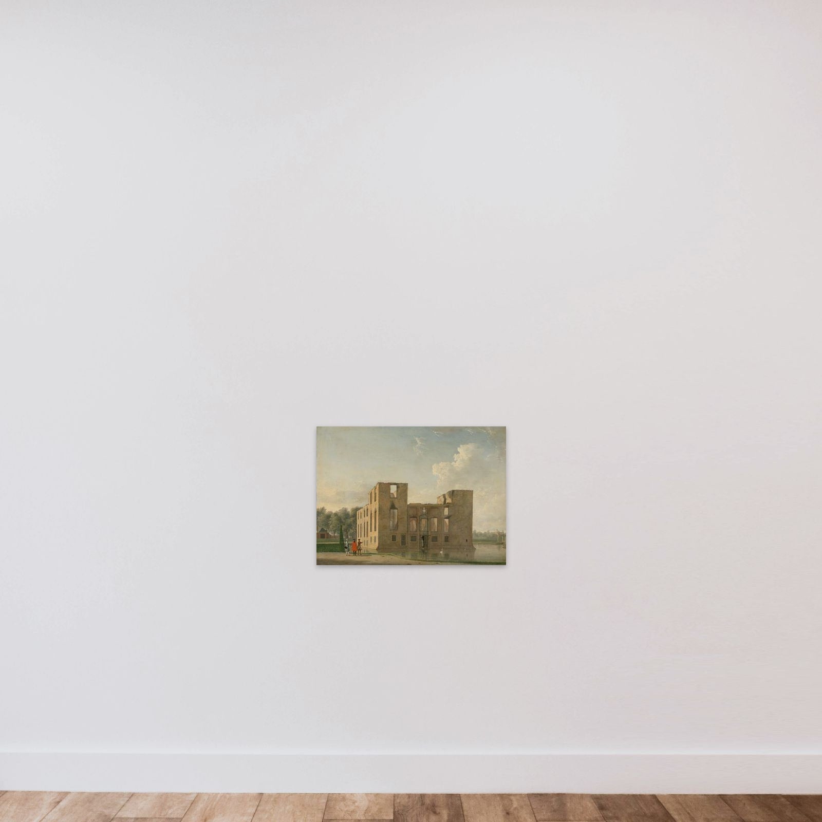 Berkenrode Castle, Heemstede, after the Fire of 4-5 May 1747: Rear View unframed — shown to scale