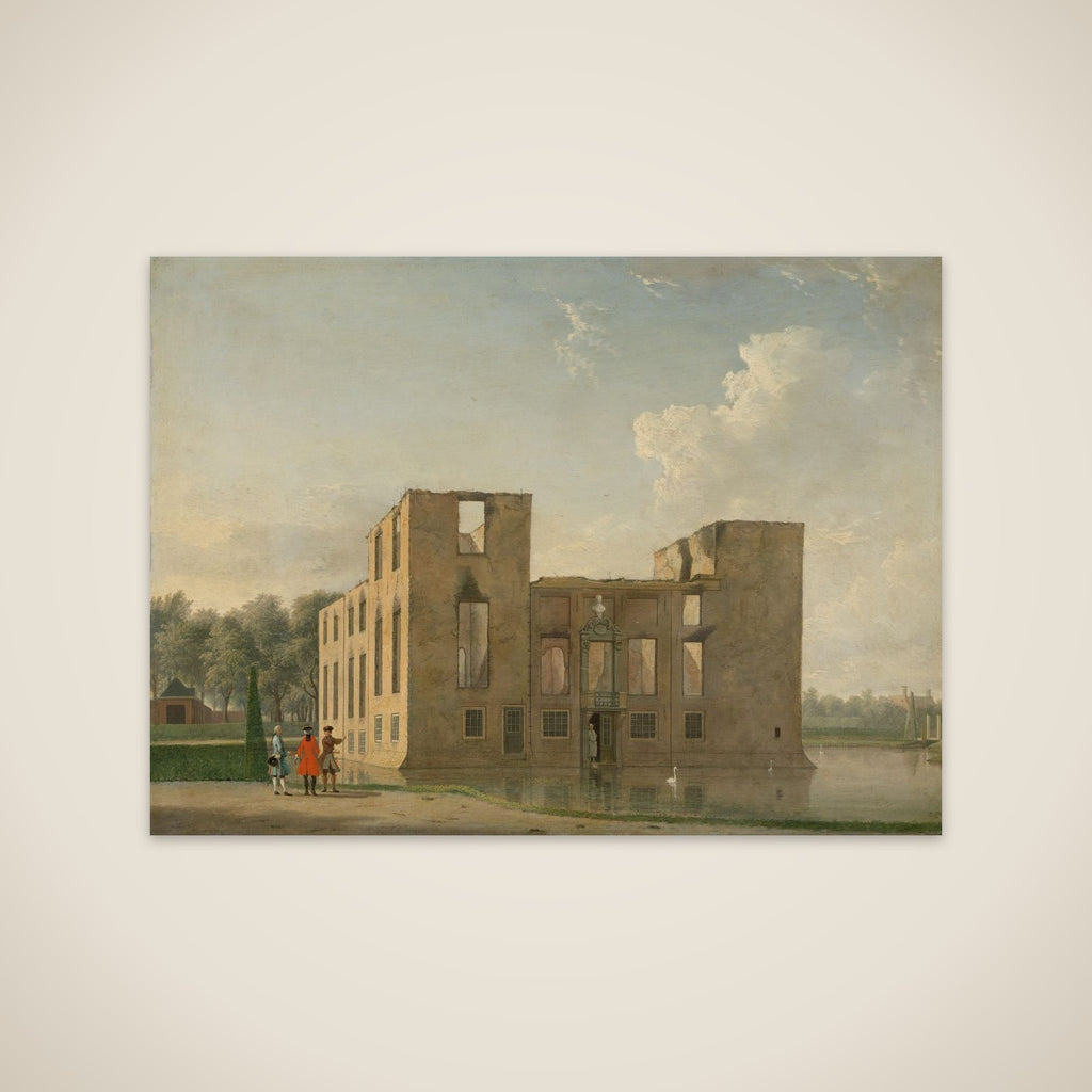 Berkenrode Castle, Heemstede, after the Fire of 4-5 May 1747: Rear View unframed print