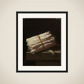 Still Life with Asparagus framed