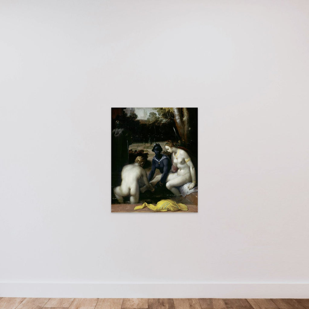 Bathsheba at her Toilet unframed — shown to scale