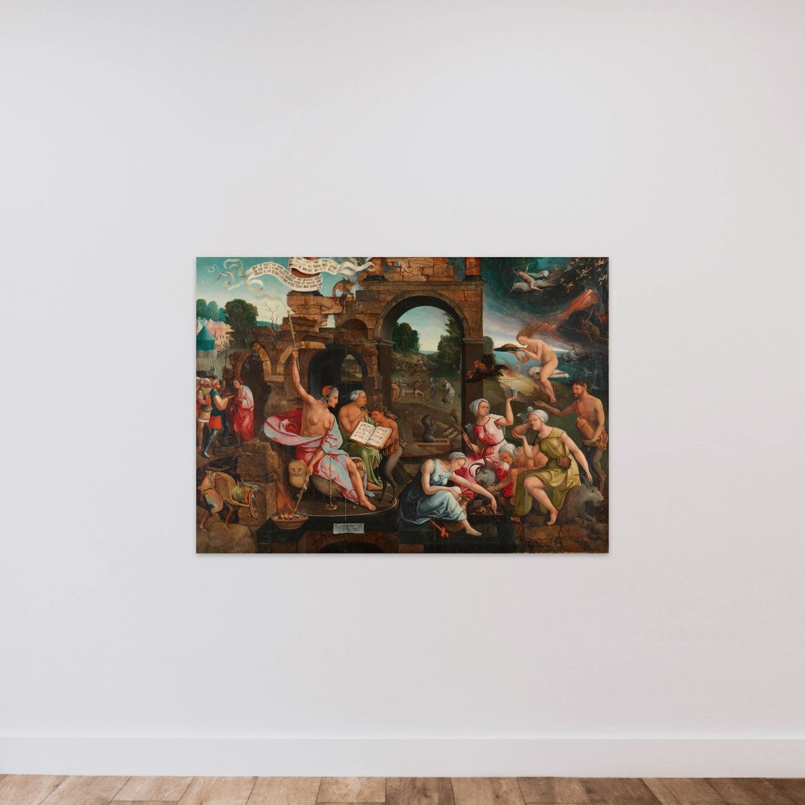 Saul and the Witch of Endor unframed — shown to scale