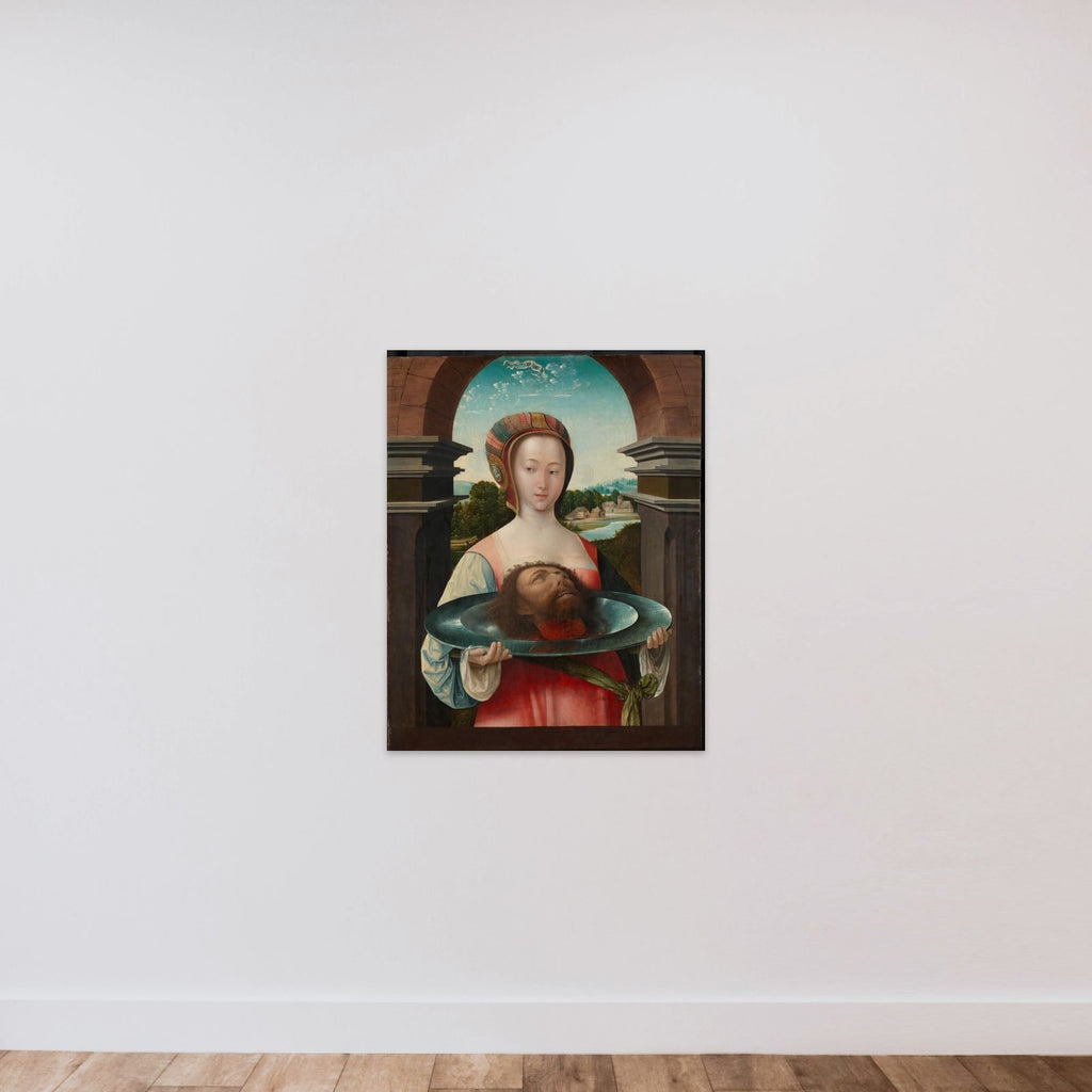 Salome with the Head of John the Baptist unframed — shown to scale