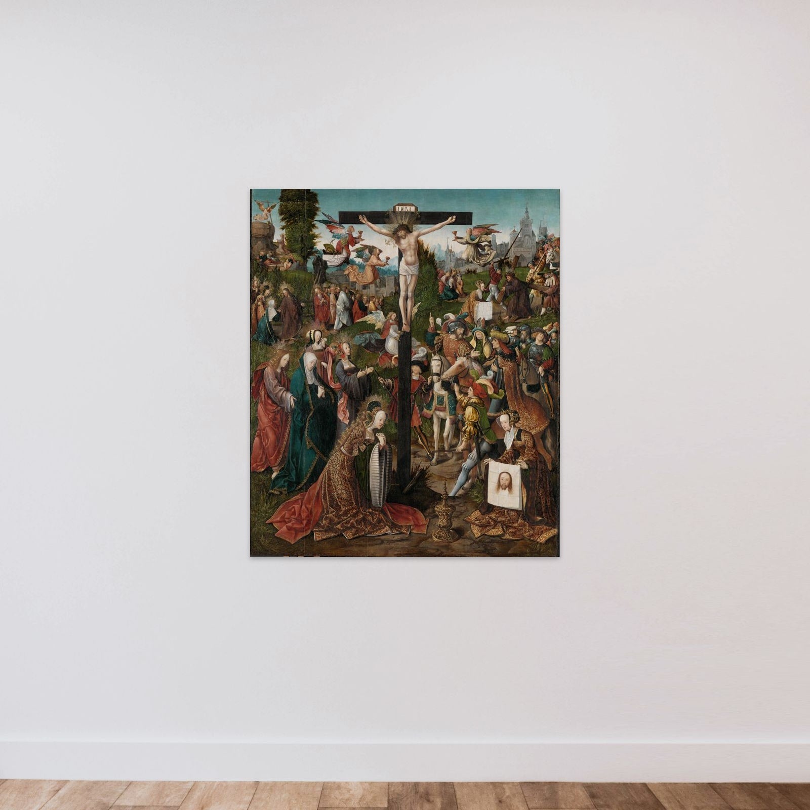 The Crucifixion unframed — shown to scale