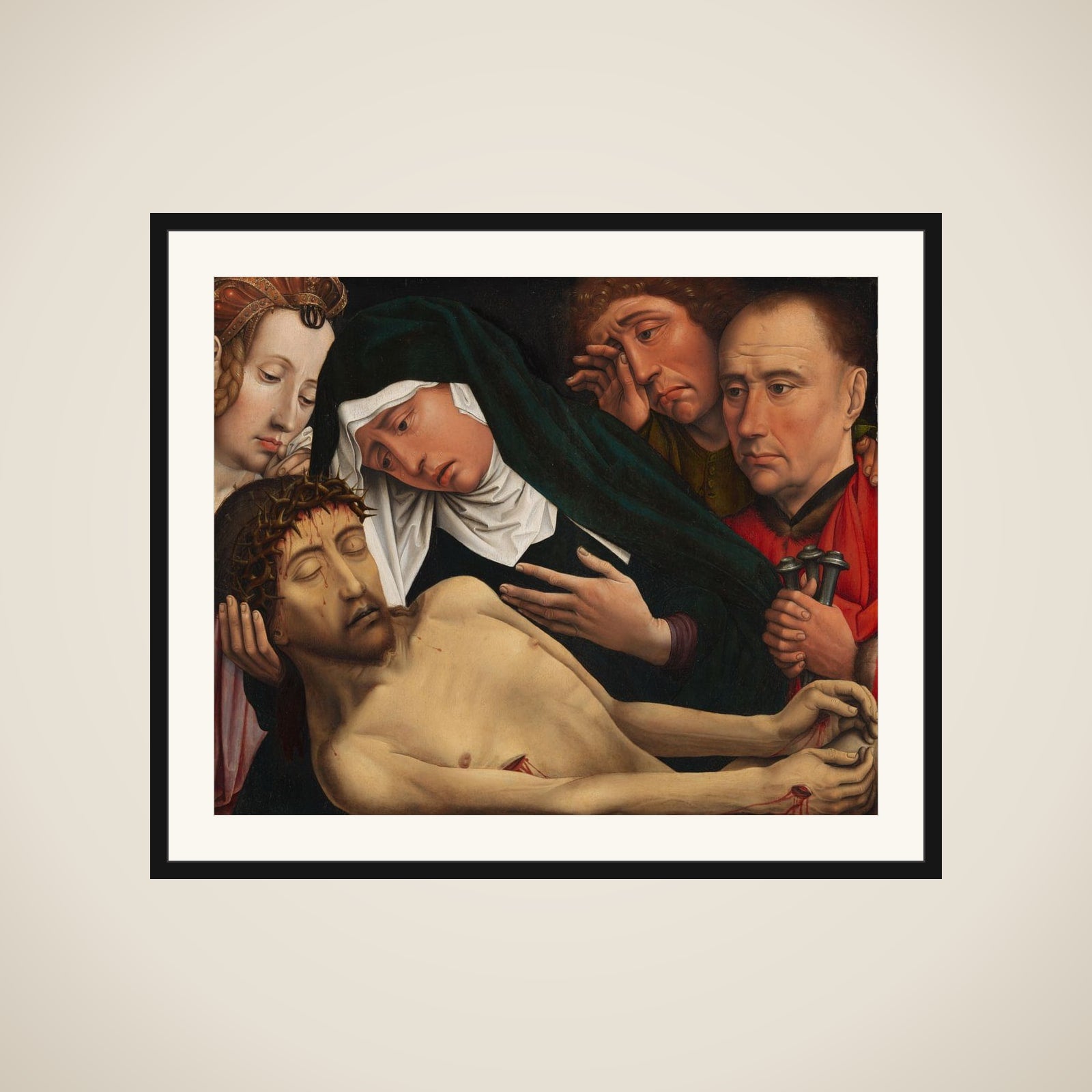 The Lamentation of Christ framed
