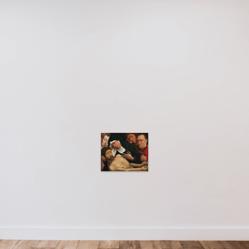 The Lamentation of Christ unframed — shown to scale